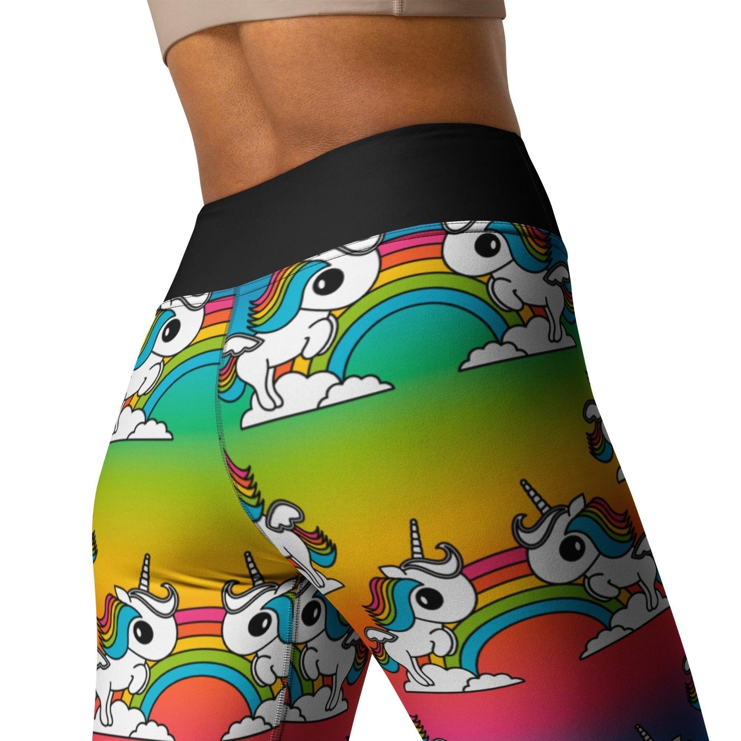 Yoga Leggings -2- UNIQUE rainbow - Unicorns and rainbows