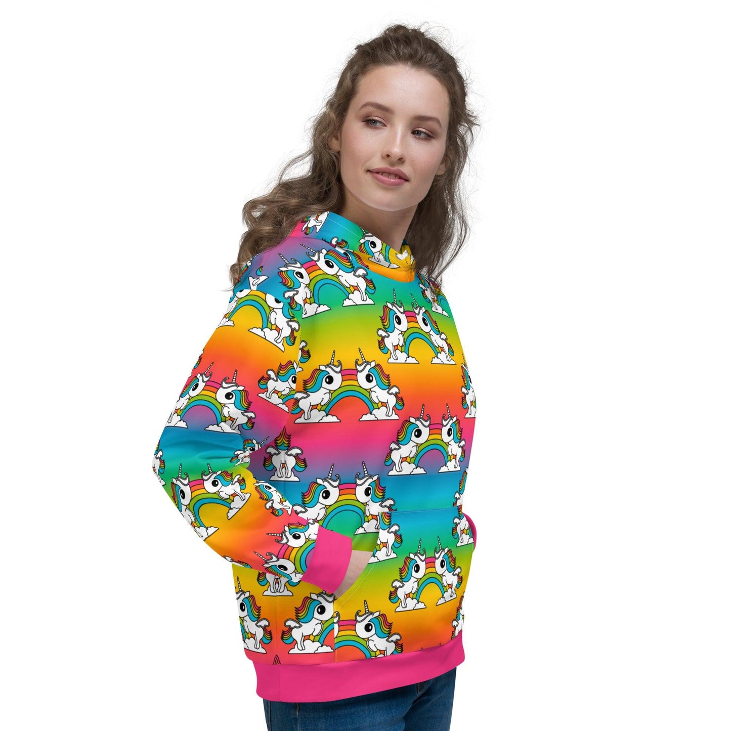 Hoodie - UNIQUE rainbow - Unicorns and rainbows