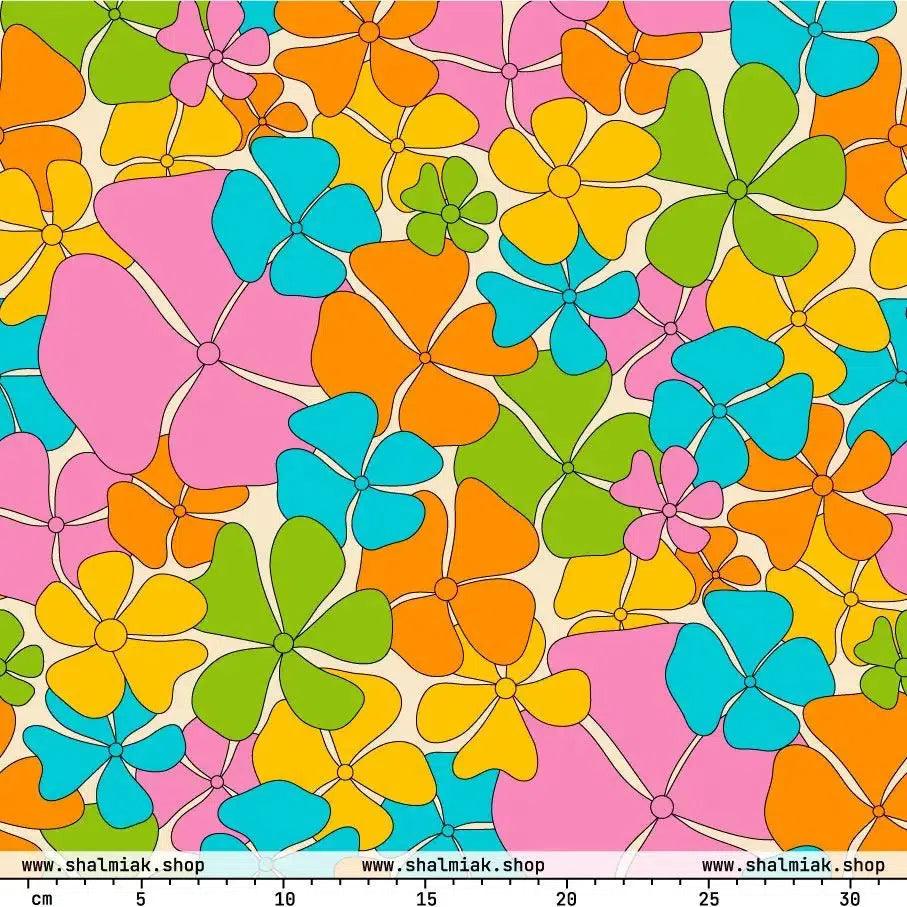 Fabric - ADELIE pastel - Wild Floral Print