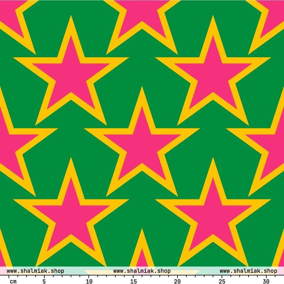 Fabric - ELLIE STAR green - Classic Flower Print