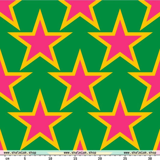 Fabric - ELLIE STAR green - Classic Flower Print