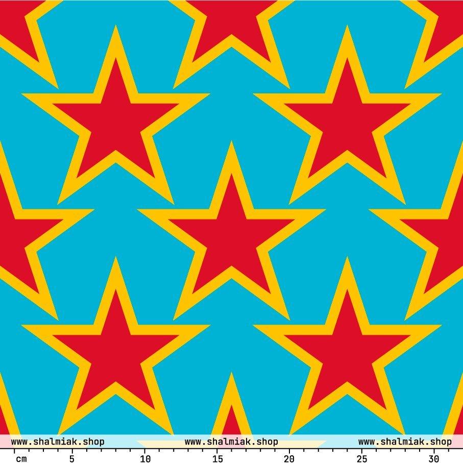 Fabric - ELLIE STAR turquoise - Classic Flower Print