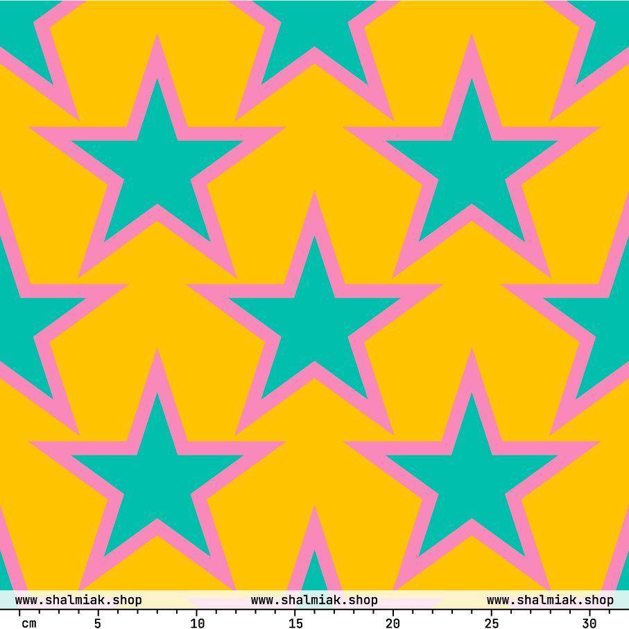 Fabric - ELLIE STAR yellow - Classic Flower Print