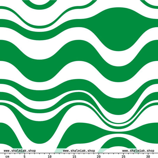 Fabric - ENERGY WAVES green