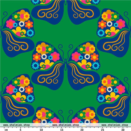 Fabric - FAB FLOVERYFLY green
