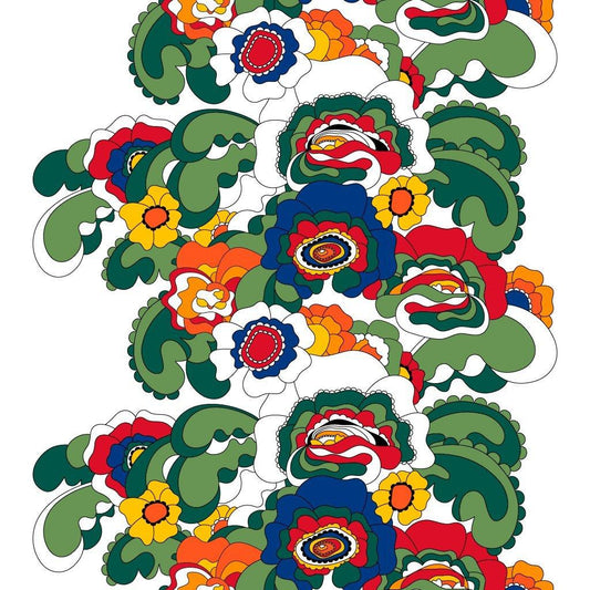 Fabric - GROOVY KURBITS white