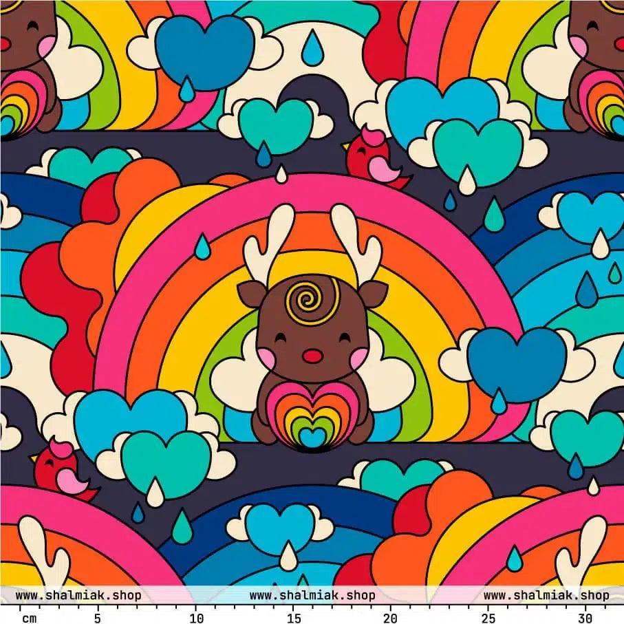 Fabric - HAPPY RAINDEAR