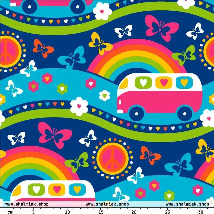 Fabric - HIPPIE DAY pastel