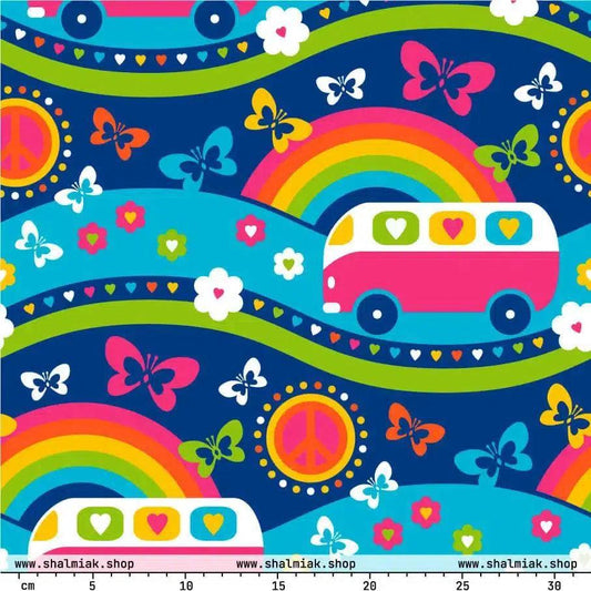 Fabric - HIPPIE DAY pastel