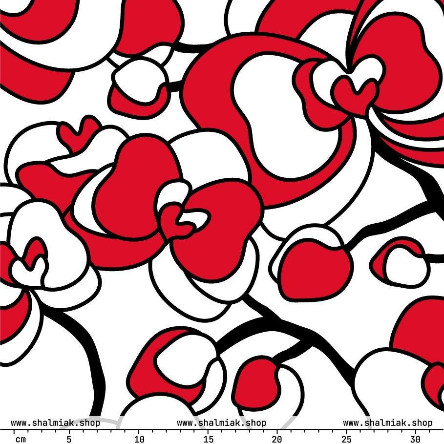 Fabric - JUBILEE simply red XL