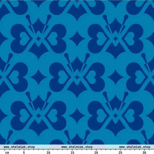 Fabric - LOVE BUTTERFLY blue