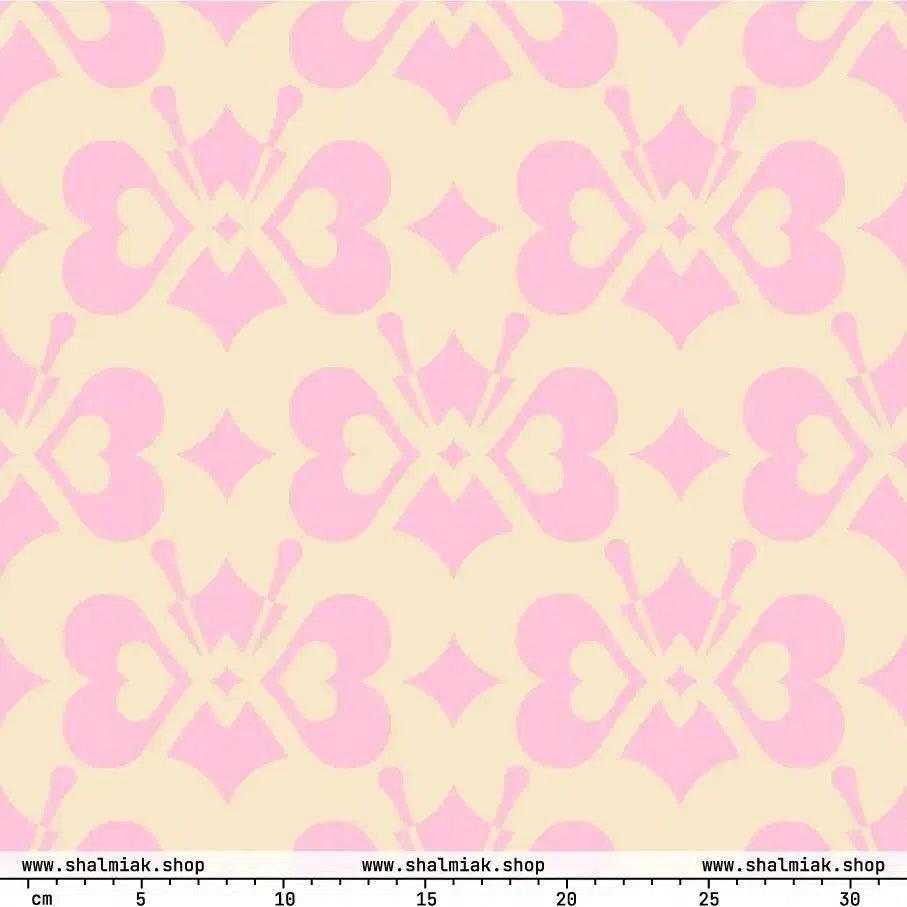 Fabric - LOVE BUTTERFLY tender pink