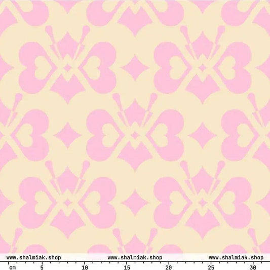 Fabric - LOVE BUTTERFLY tender pink