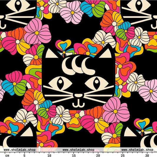 Fabric - MAGICAT black