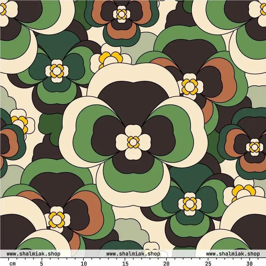 Fabric - PANSY FANTASY green