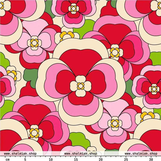 Fabric - PANSY FANTASY pink