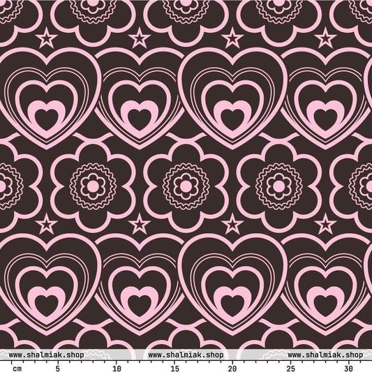 Fabric - RAMONA pink brown