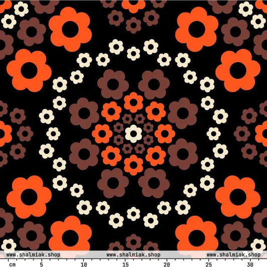 Fabric - YESTERDAY brown orange