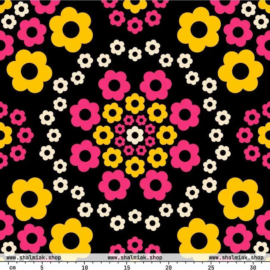 Fabric - YESTERDAY pink yellow