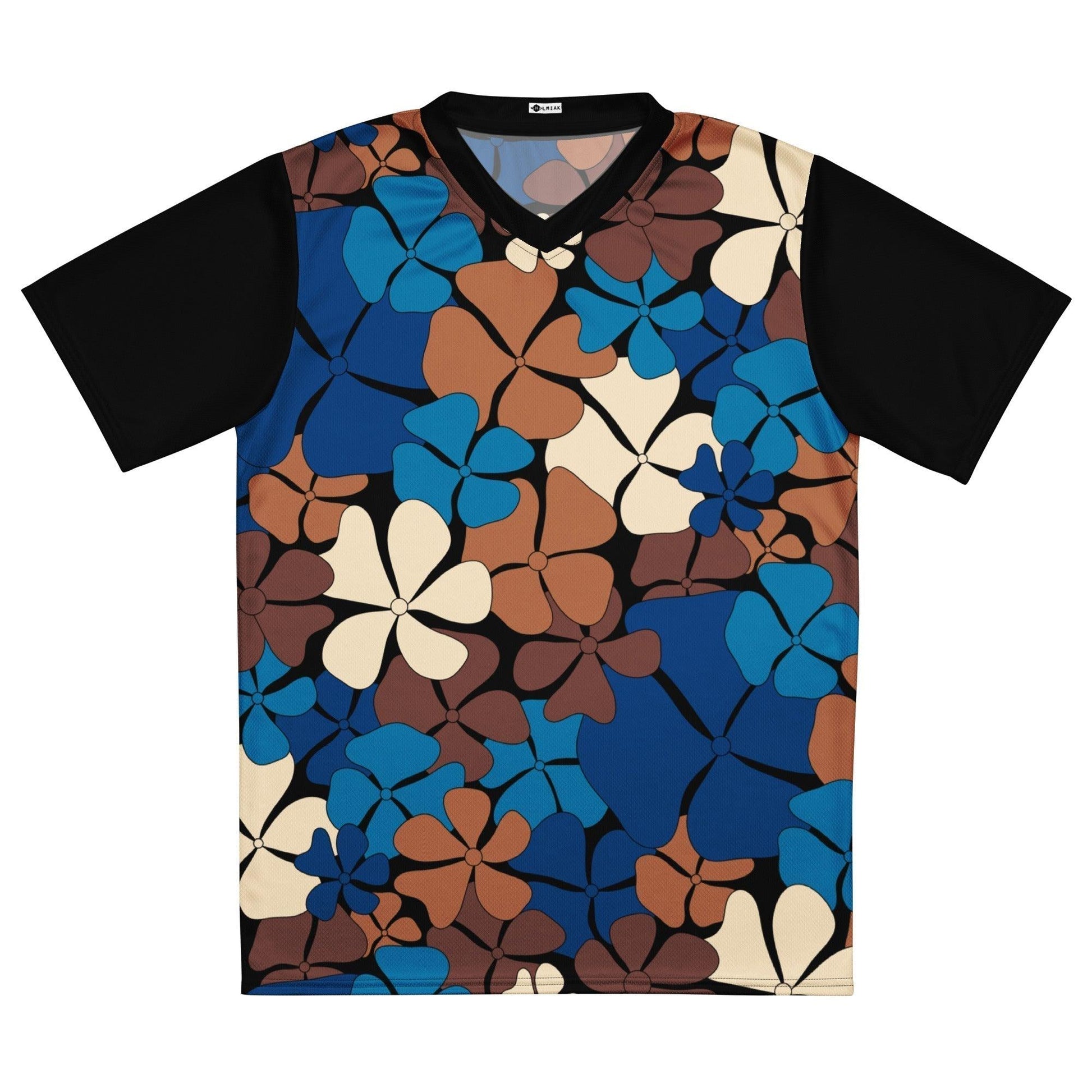 Sports Jersey - ADELIE blue brown - Wild floral print 6XL