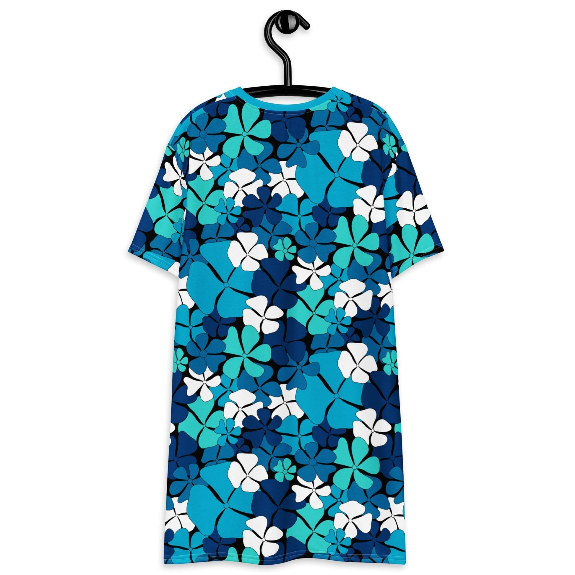 T-Shirt Dress - ADELIE blue - Wild Floral Print