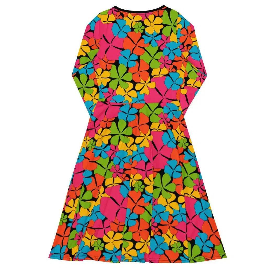 Midi Dress - ADELIE color - Wild Floral Print