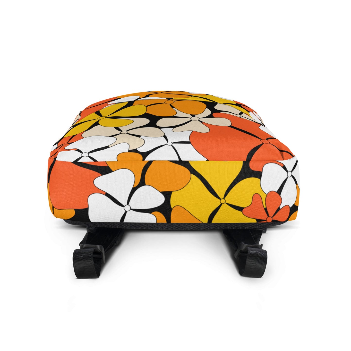 Backpack - ADELIE orange - Wild Floral Print