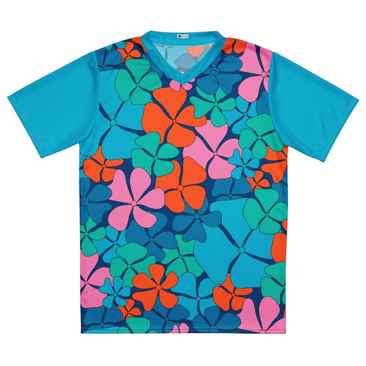 Sports Jersey - ADELIE orange blue - Wild floral print 6XL