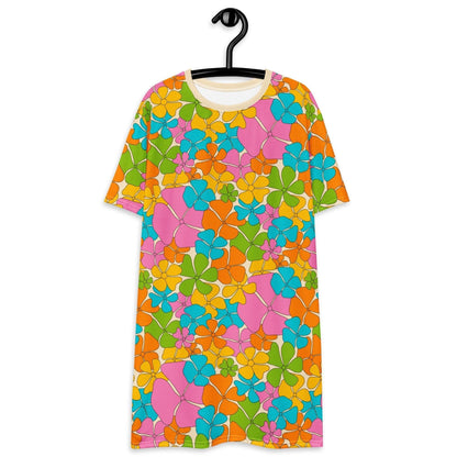 T-Shirt Dress - ADELIE pastel - Wild Floral Print