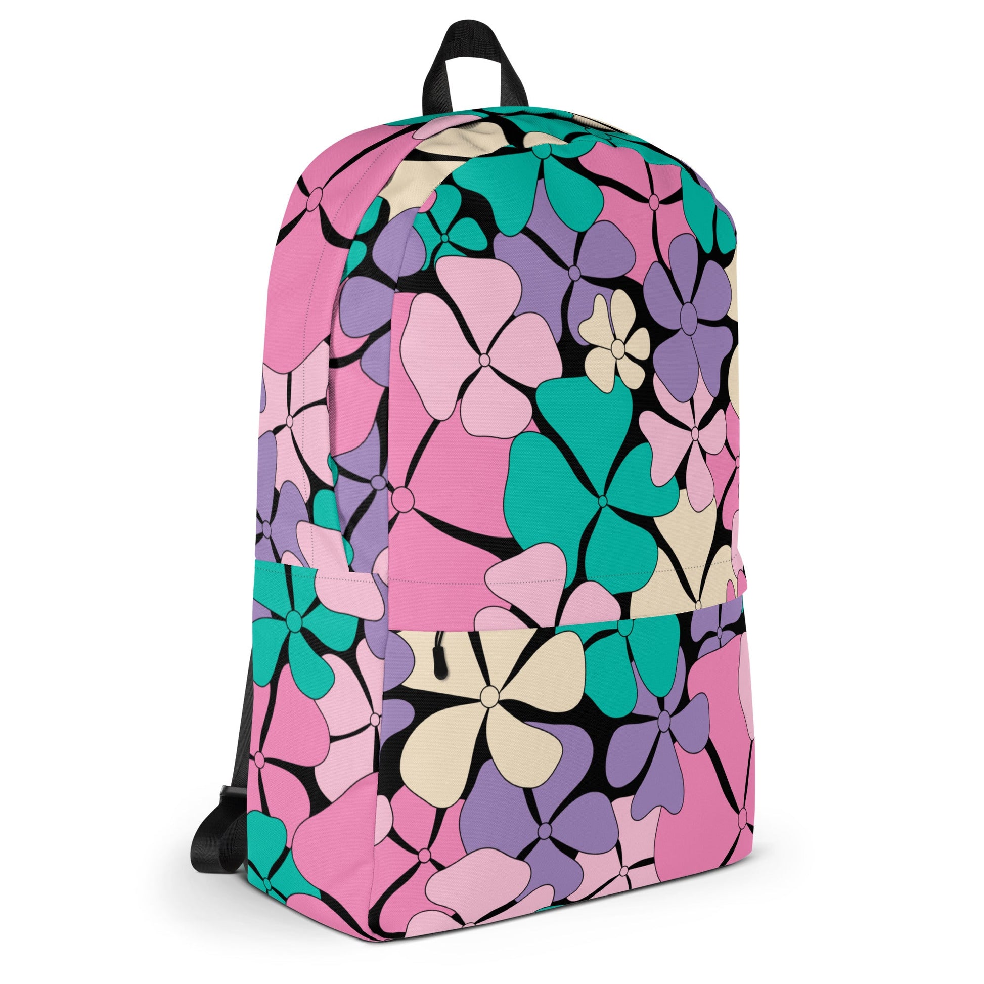 Backpack - ADELIE pink mint - Wild Floral Print