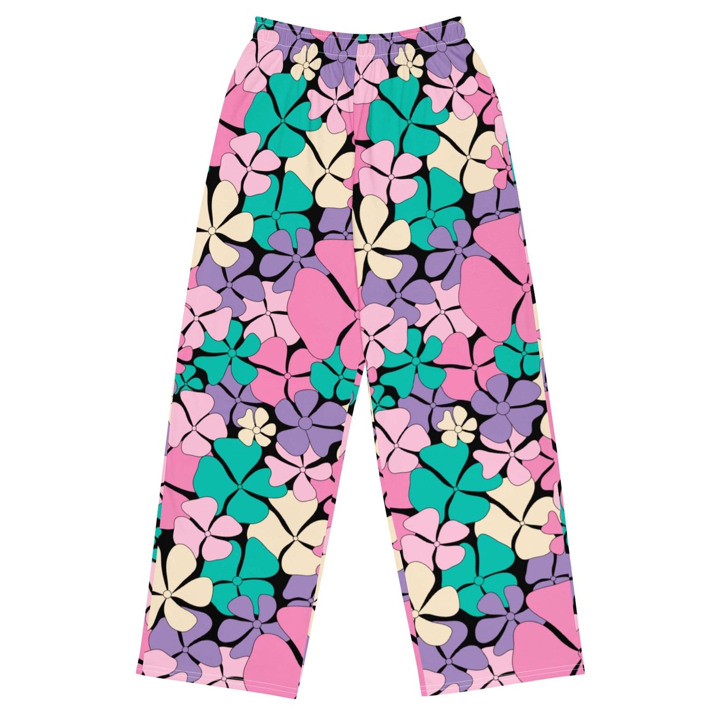 Pants - ADELIE pink mint - Wild Floral Print