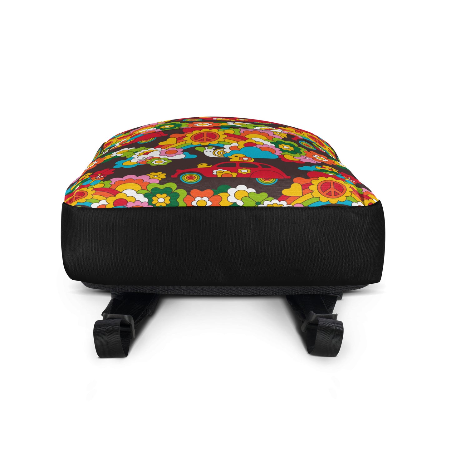 Backpack - DUCKS AND PEACE rainbow - Hippie roadtrip print