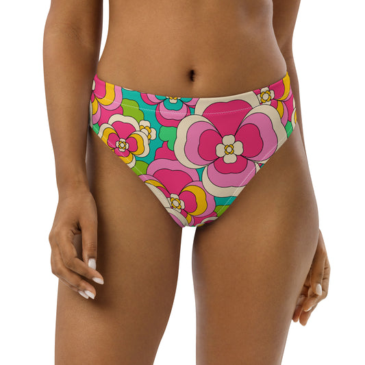 Bikini bottom - PANSY FANTASY pastel - Retro pansy print 3XL