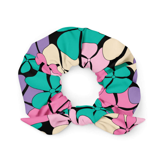 Scrunchie - ADELIE pink mint - Wild Floral Print