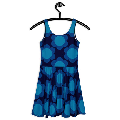 Skater dress - ELLIE dark blue - Classic floral print