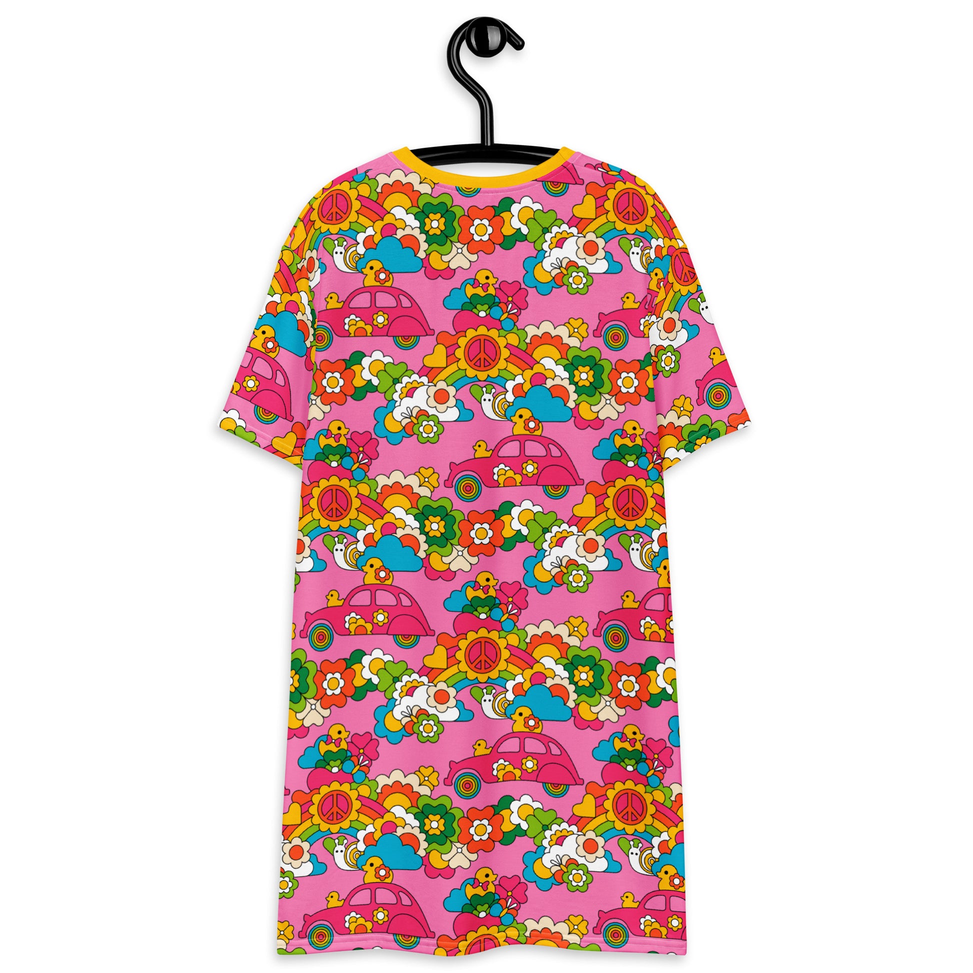 T-shirt dress - DUCKS AND PEACE sweet - Hippie roadtrip print