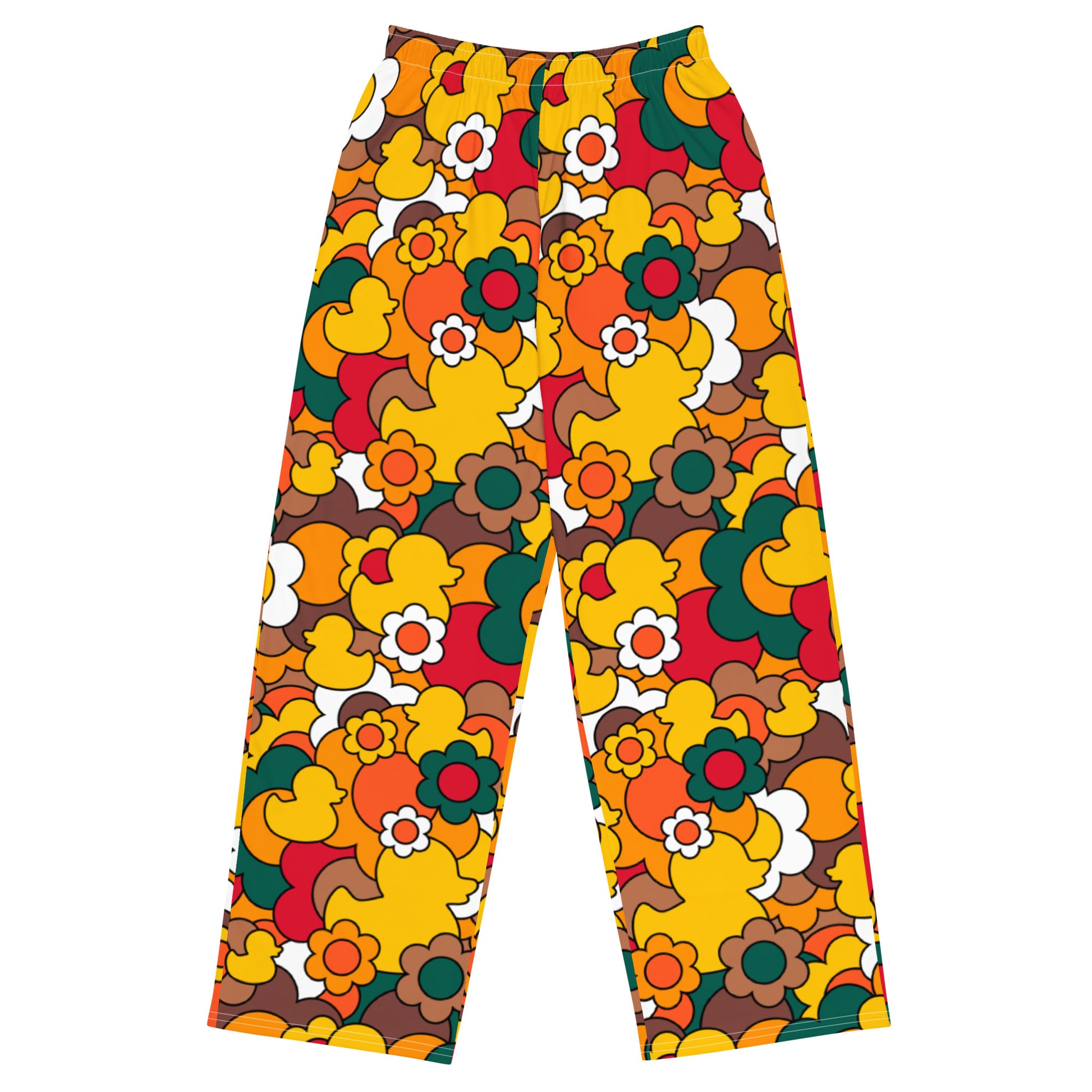 Pants - DUCK PARADISE retro - Flower ducks print 6XL