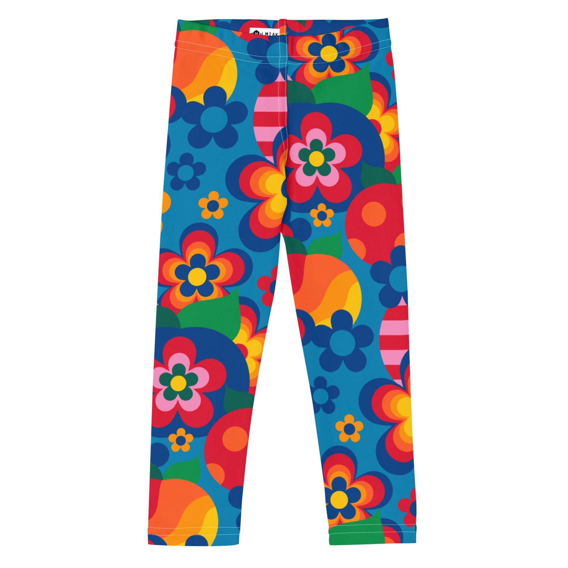 Kids' Leggings -2- APPLEMANIA blue - Fun Apple Print