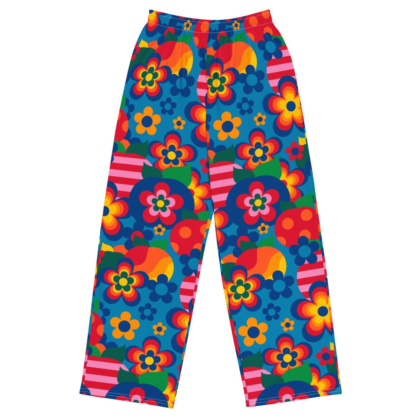 Pants - APPLEMANIA blue - Fun Apple Print