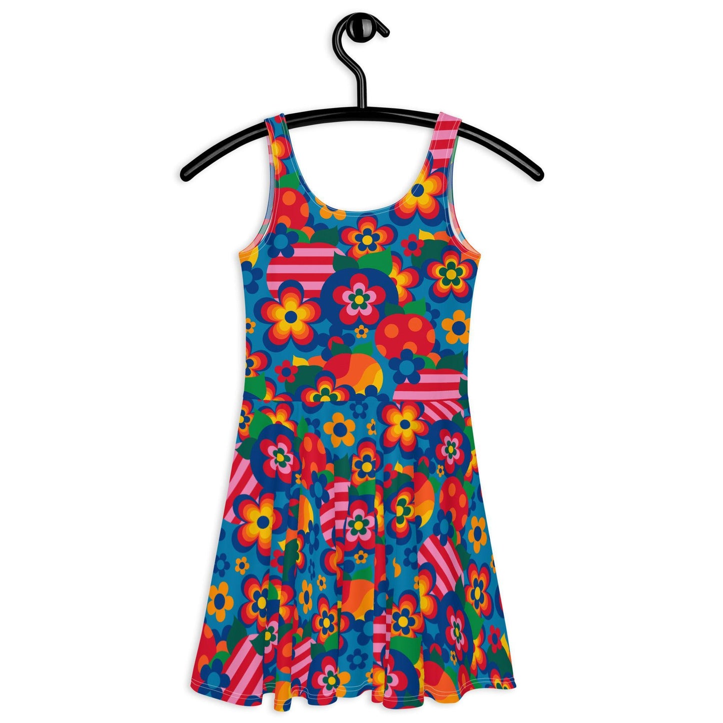 Skater Dress - APPLEMANIA blue - Fun Apple Print