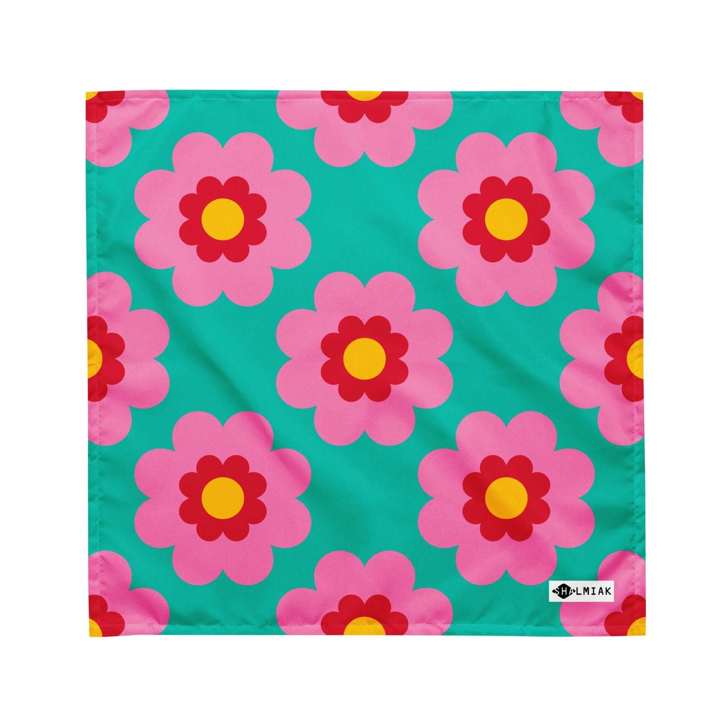 Bandana - FANCY BLOOM pink mint