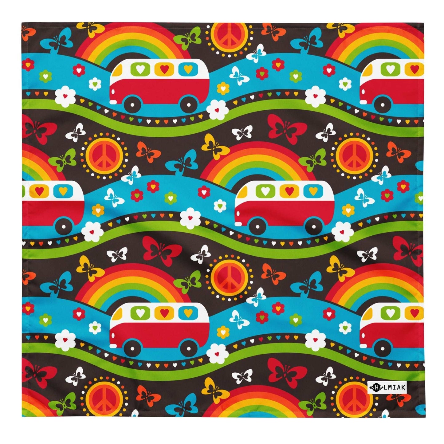 Bandana - HIPPIE DAY rainbow