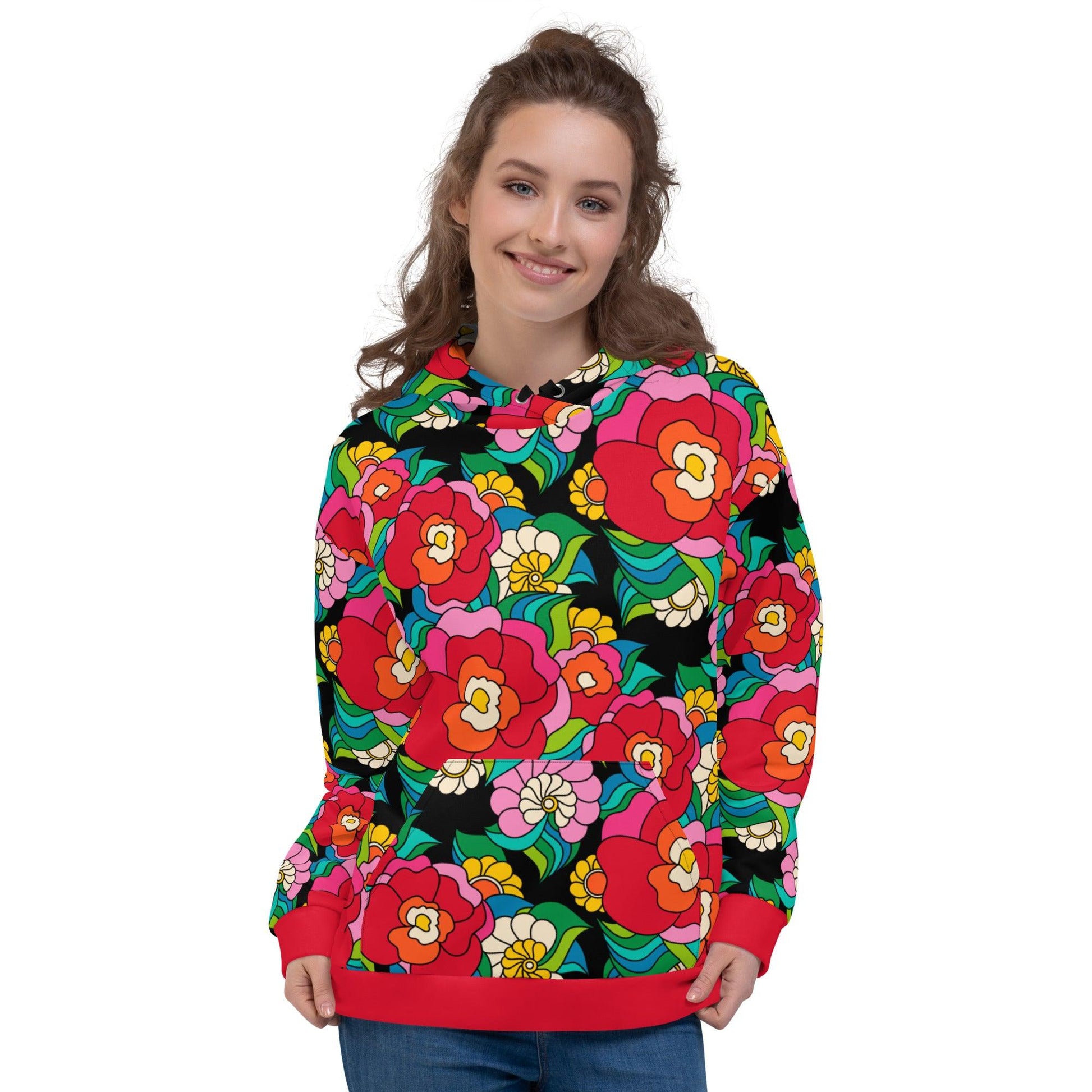 Hoodie - BELLADRAMA - Big Bold Bloom Print