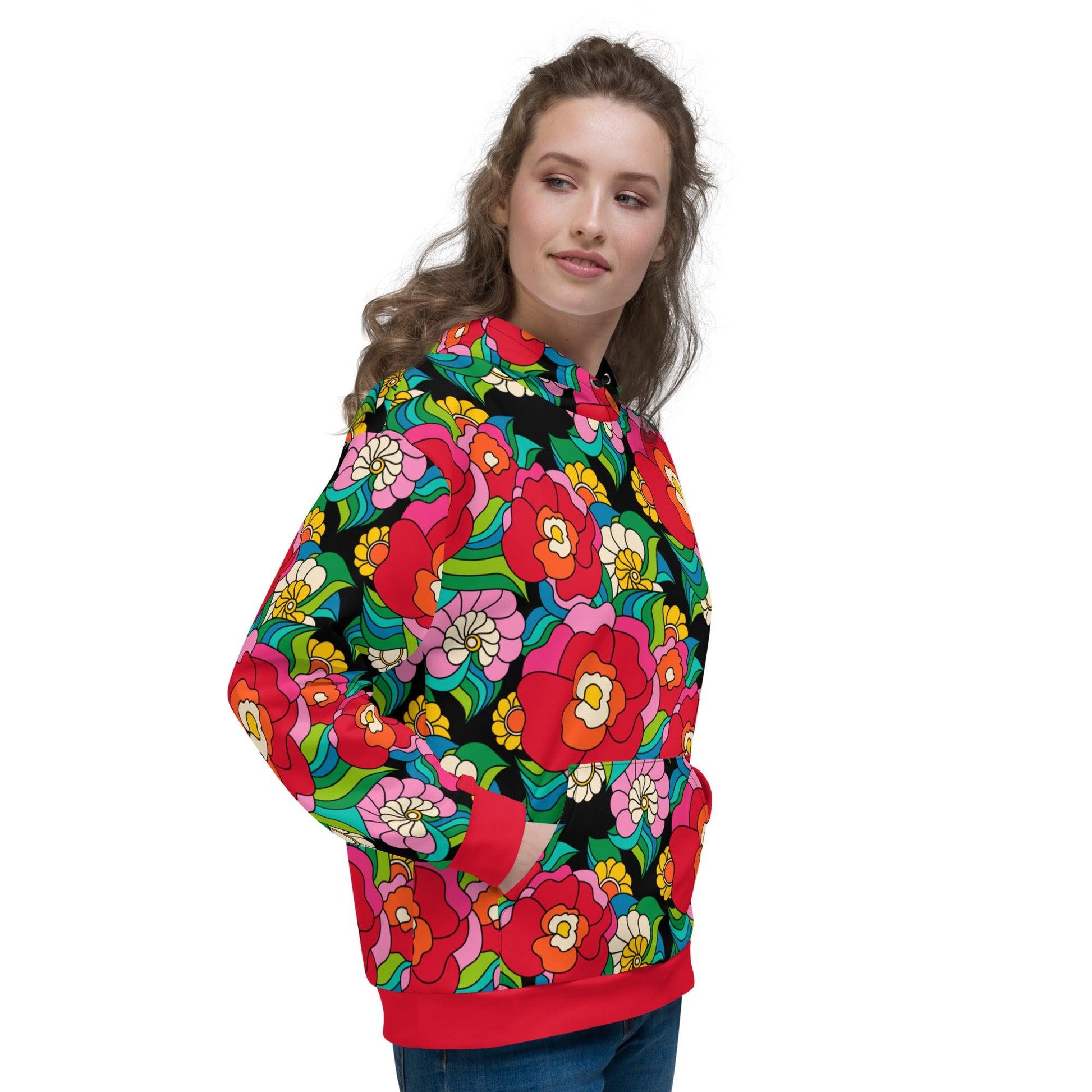 Hoodie - BELLADRAMA - Big Bold Bloom Print