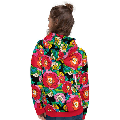 Hoodie - BELLADRAMA - Big bold bloom print
