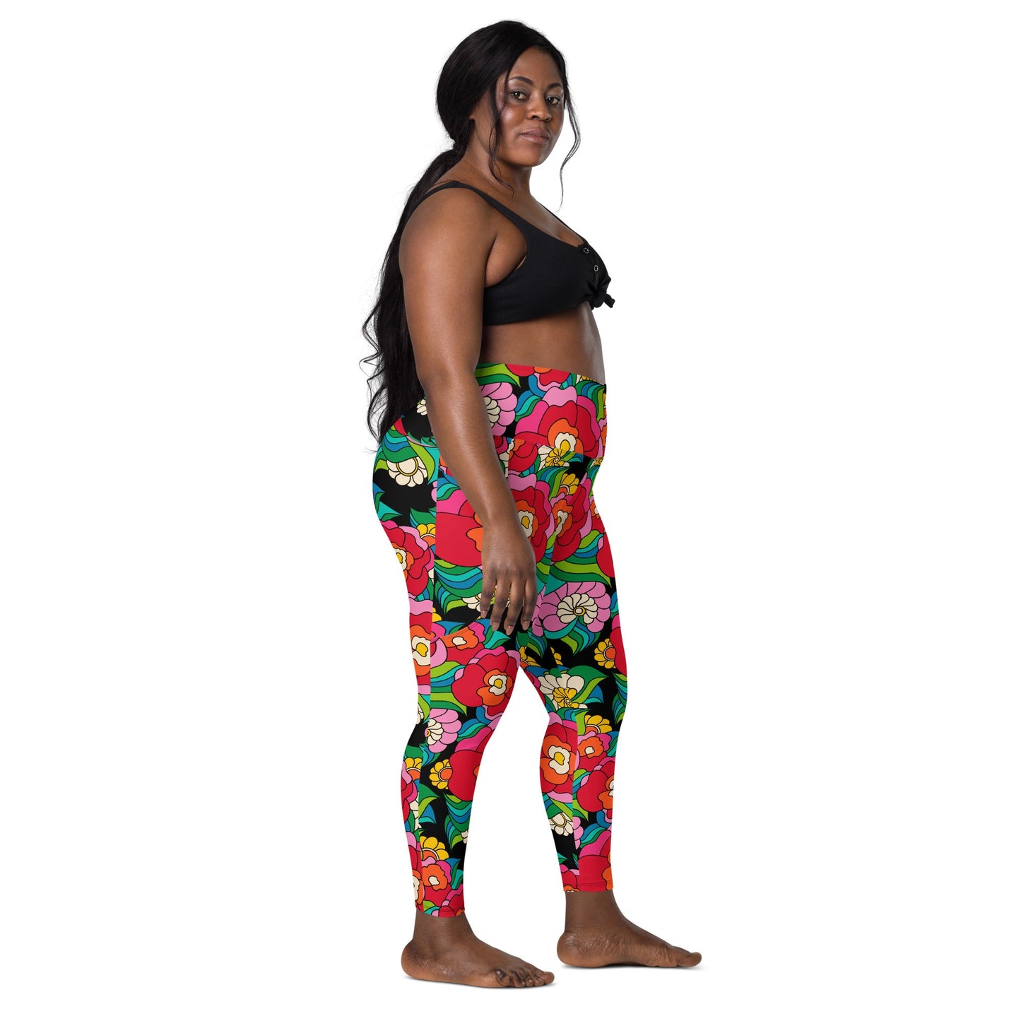 Leggings With Pockets - BELLADRAMA - Big Bold Bloom Print