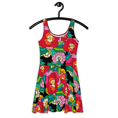 Skater Dress - BELLADRAMA - Big Bold Bloom Print