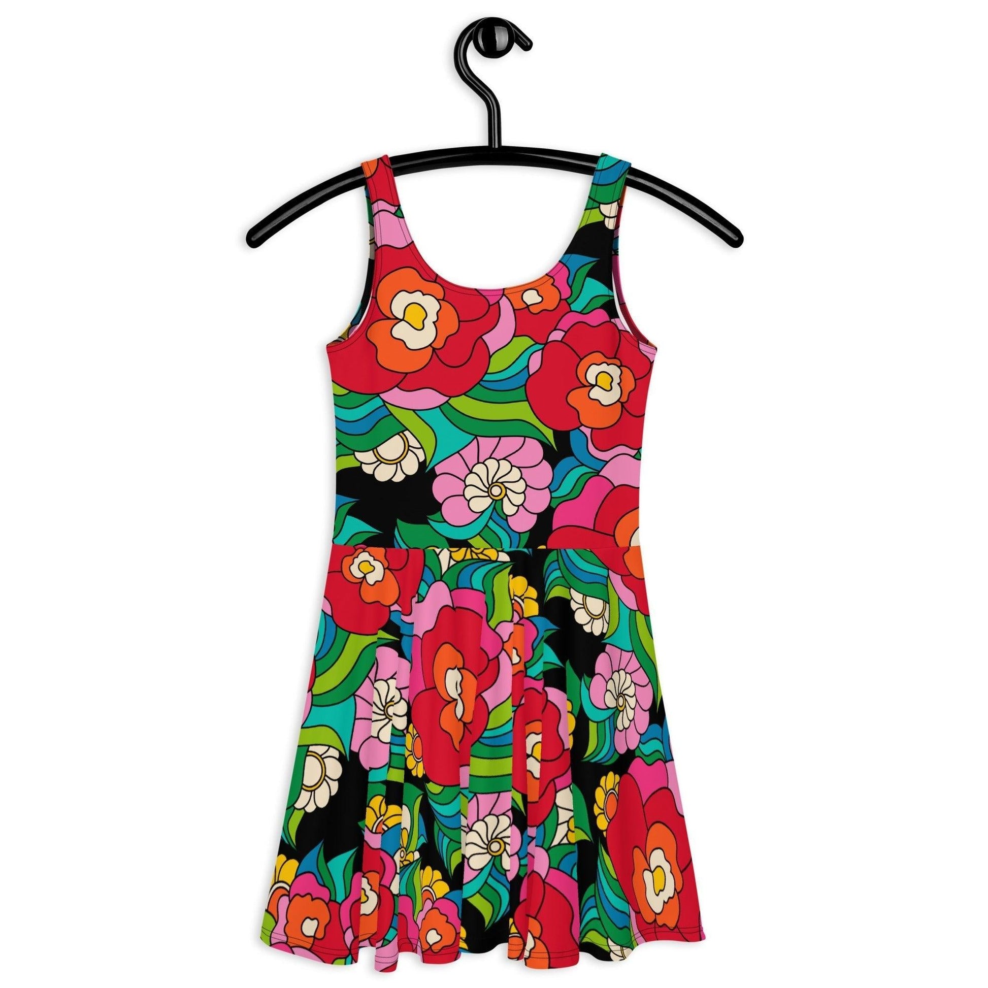 Skater Dress - BELLADRAMA - Big Bold Bloom Print