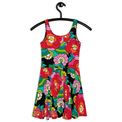 Skater Dress - BELLADRAMA - Big Bold Bloom Print