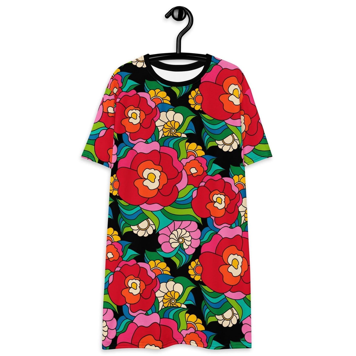 T-Shirt Dress - BELLADRAMA - Big Bold Bloom Print